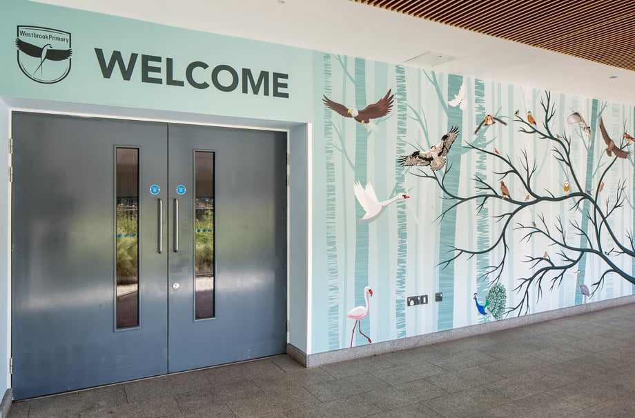 Westbrook Primary - class name welcome wall