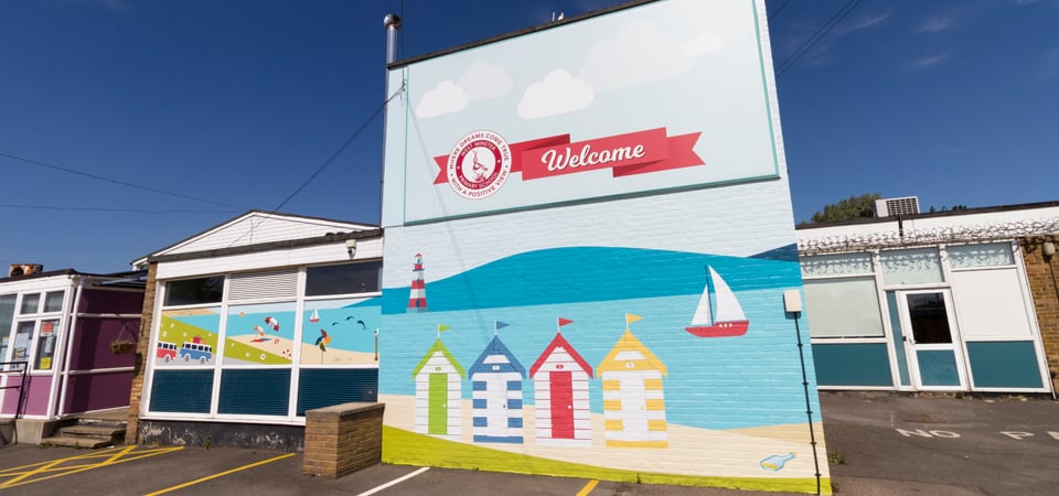 West Minster Primary School - external welcome wall