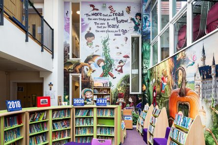 Mount Carmel library wall art